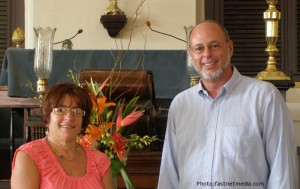 Ellen with Rabbi Moch, USVI